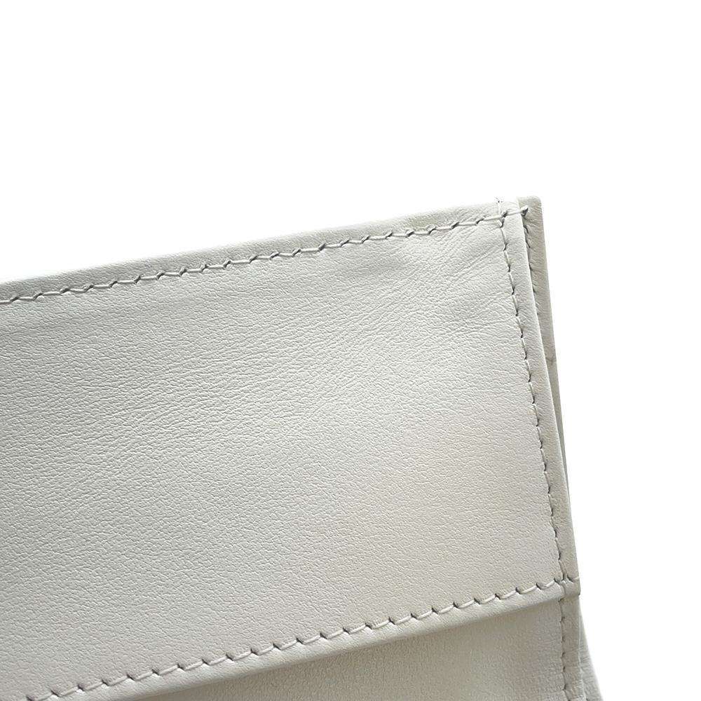 CHANEL Matelasse Classic Small Flap Wallet White AP0230 Caviar Leather