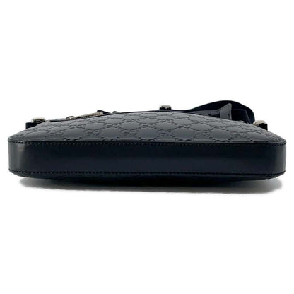 GUCCI Guccissima Messenger Bags Black 406410 Leather