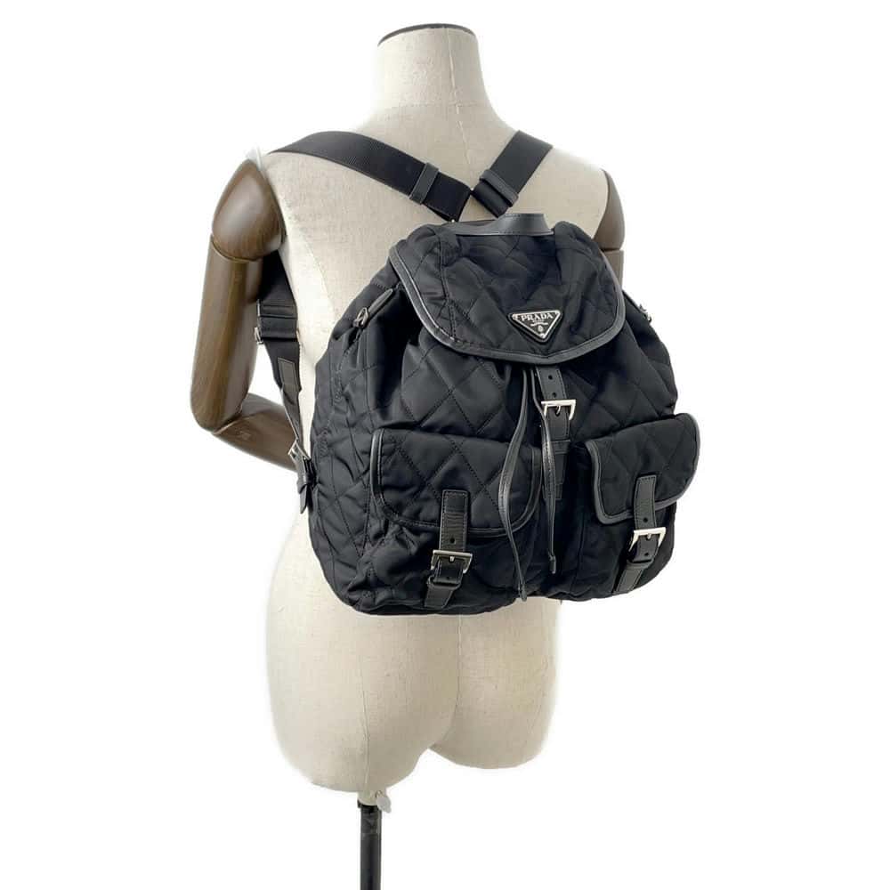 PRADA Quilted Backpack Black 1BZ811 Nylon