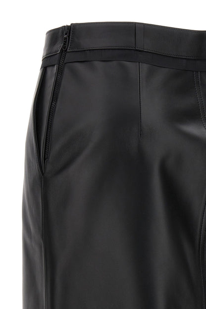 Fendi Women Leather Midi Skirt