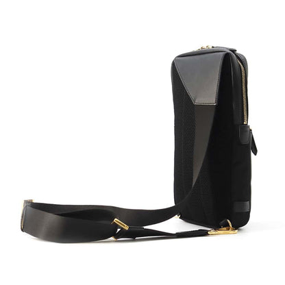 FENDI Monster Bugs Eye Crossbody Bag Black 7VZ033 Nylon Leather