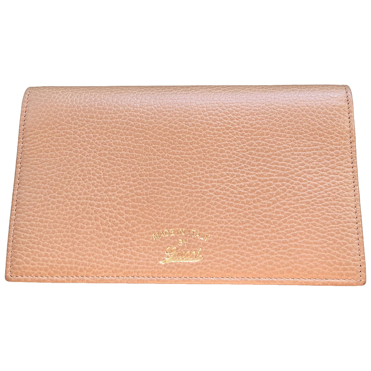Gucci beige leather clutch bag