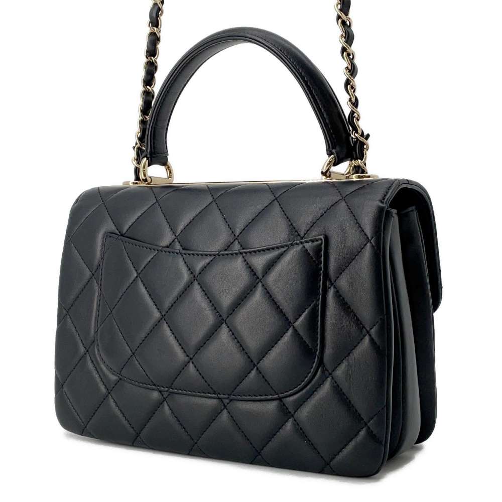 Chanel Trendy CC 2WAY Chain Top Handle Bag Black A92236 Lambskin