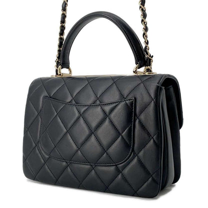 Chanel Trendy CC 2WAY Chain Top Handle Bag Black A92236 Lambskin