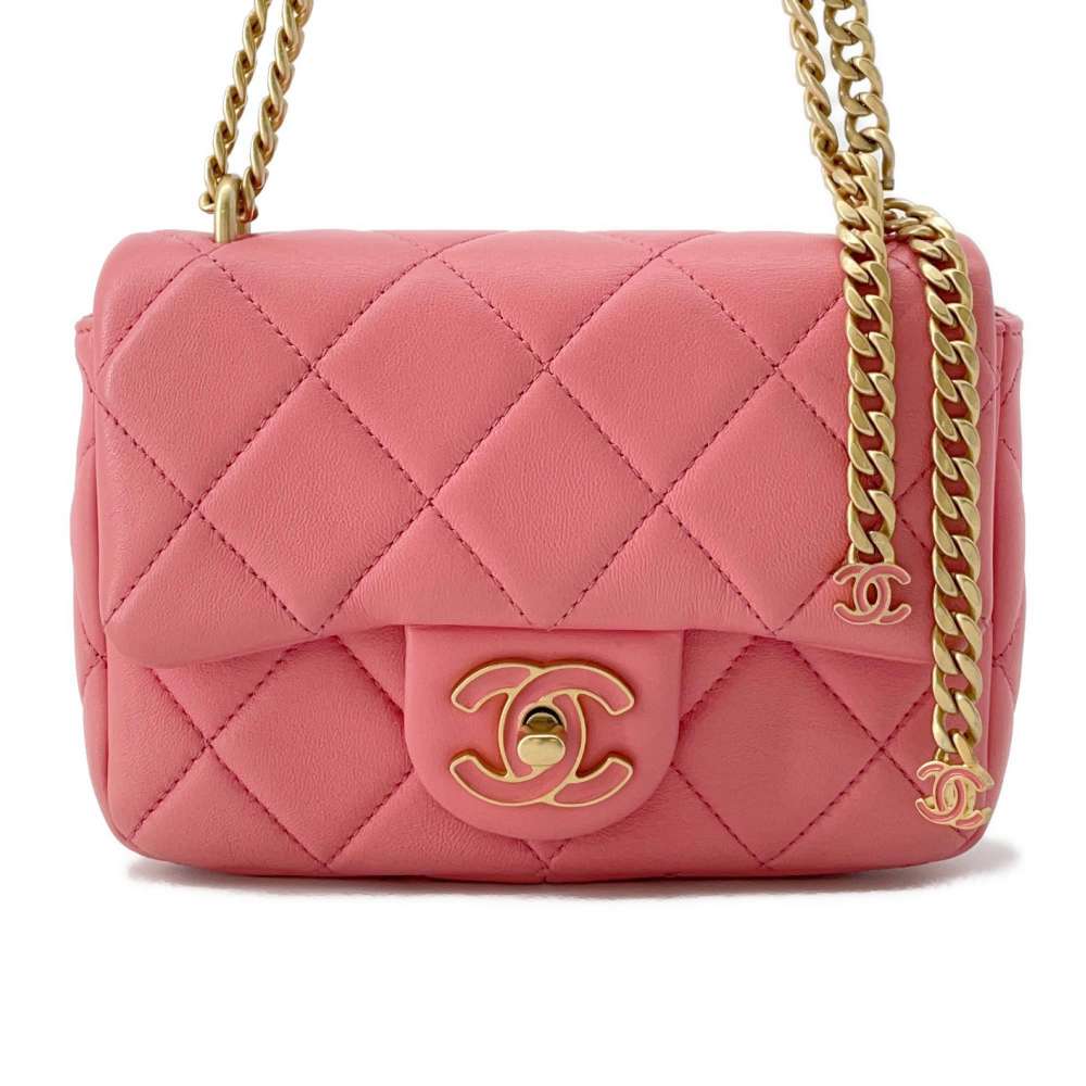 Chanel Matelasse ChainShoulder Bag Pink AS3114 Lambskin