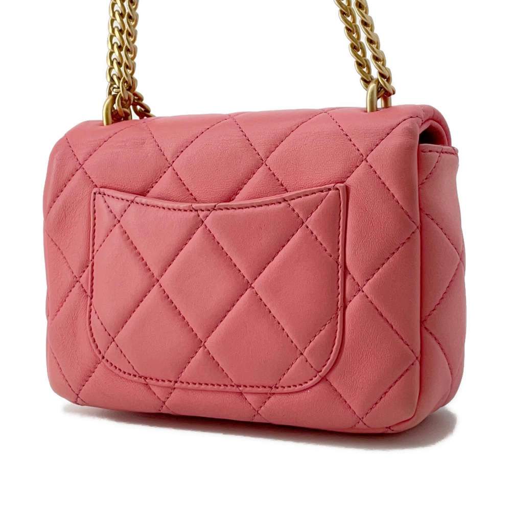 Chanel Matelasse ChainShoulder Bag Pink AS3114 Lambskin