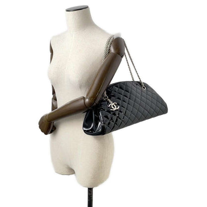 Chanel Mademoiselle Bowling Bag Black A49854 Patent Leather