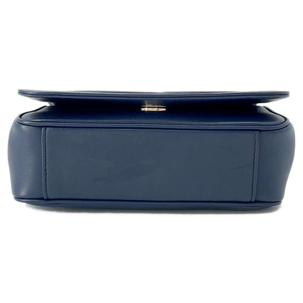 Chanel CC Logo ChainShoulder Bag Navy AS0321 Leather