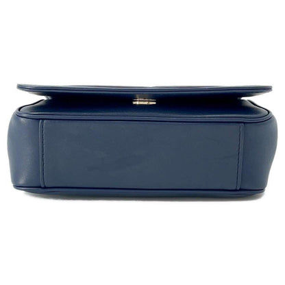 Chanel CC Logo ChainShoulder Bag Navy AS0321 Leather