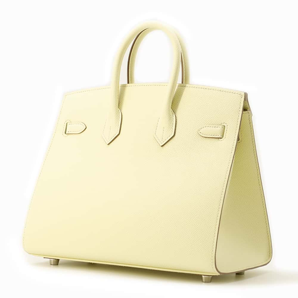 HERMES Birkin Sellier Jaune Milton Epsom Size 25