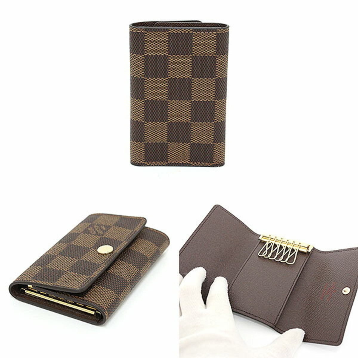 Louis Vuitton Damier Canvas Ebene Damier Canvas Keycase