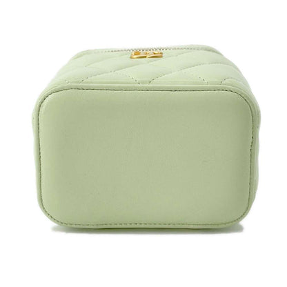 Chanel Matelasse Cocoball ChainShoulder Small Vanity Bag Light Green AP1447 Lambskin Size Small