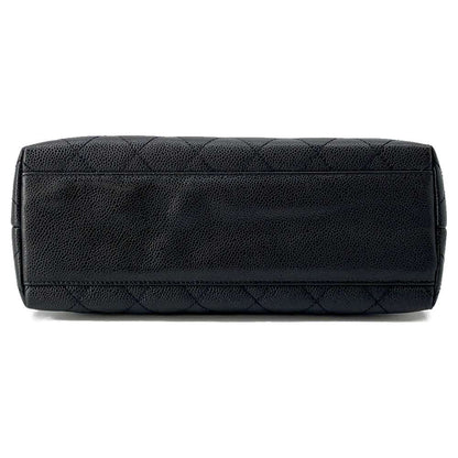 Chanel Matelasse Top Handle HandBag Black A12397 Caviar Leather