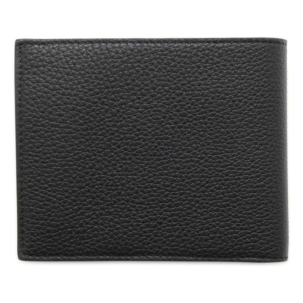 GUCCI Embossed Logo Bifold Wallet Black 658681 Leather