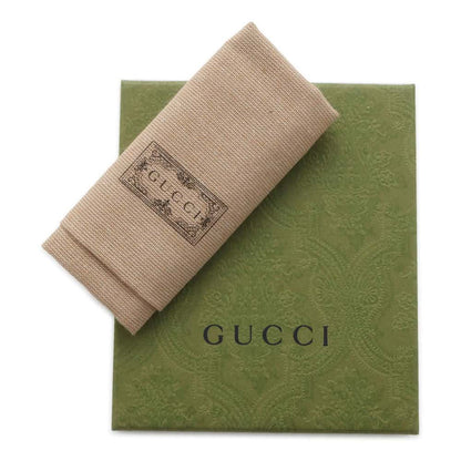 GUCCI Embossed Logo Bifold Wallet Black 658681 Leather