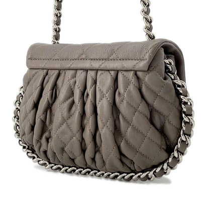 Chanel Chain Around Shoulder Bag Gray A49914 Lambskin