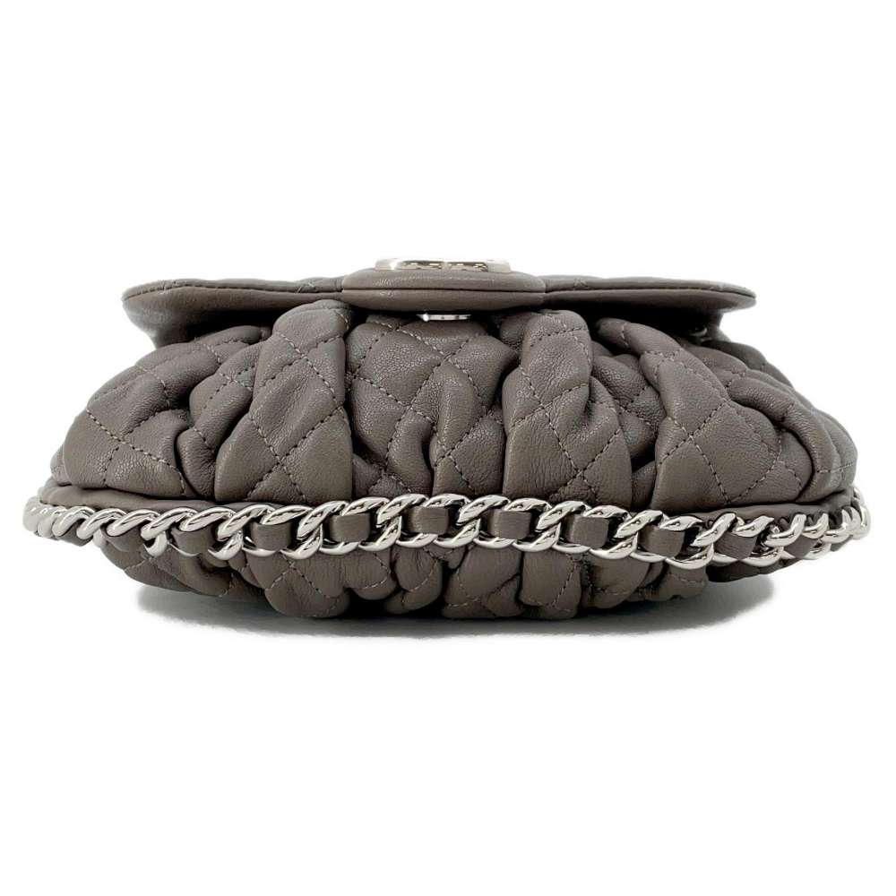 Chanel Chain Around Shoulder Bag Gray A49914 Lambskin