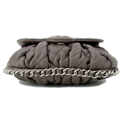 Chanel Chain Around Shoulder Bag Gray A49914 Lambskin