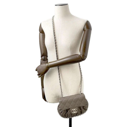 Chanel Chain Around Shoulder Bag Gray A49914 Lambskin
