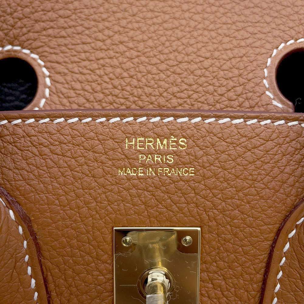 HERMES Birkin Verso Gold/Graphite Togo Leather Size 25