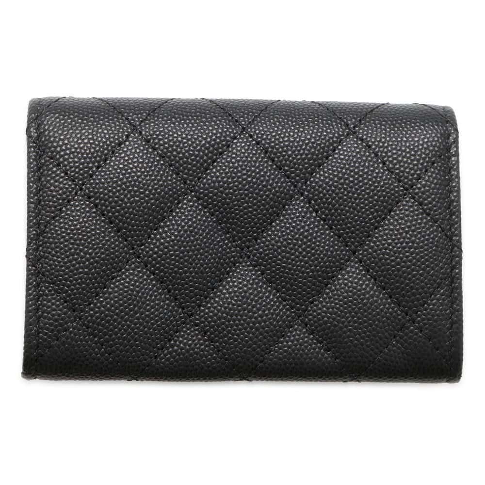 Chanel Matelasse Flap Card Case Black AP4178 Caviar Leather
