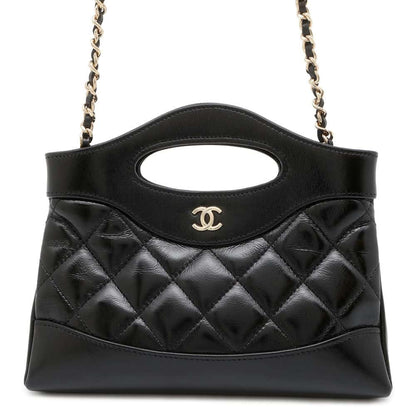 Chanel Chanel31 ChainShoulder Bag Black AP3656 Shiny Calf Leather Size Mini