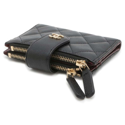 Chanel Double zip Coin purse Black AP1928 Caviar Leather