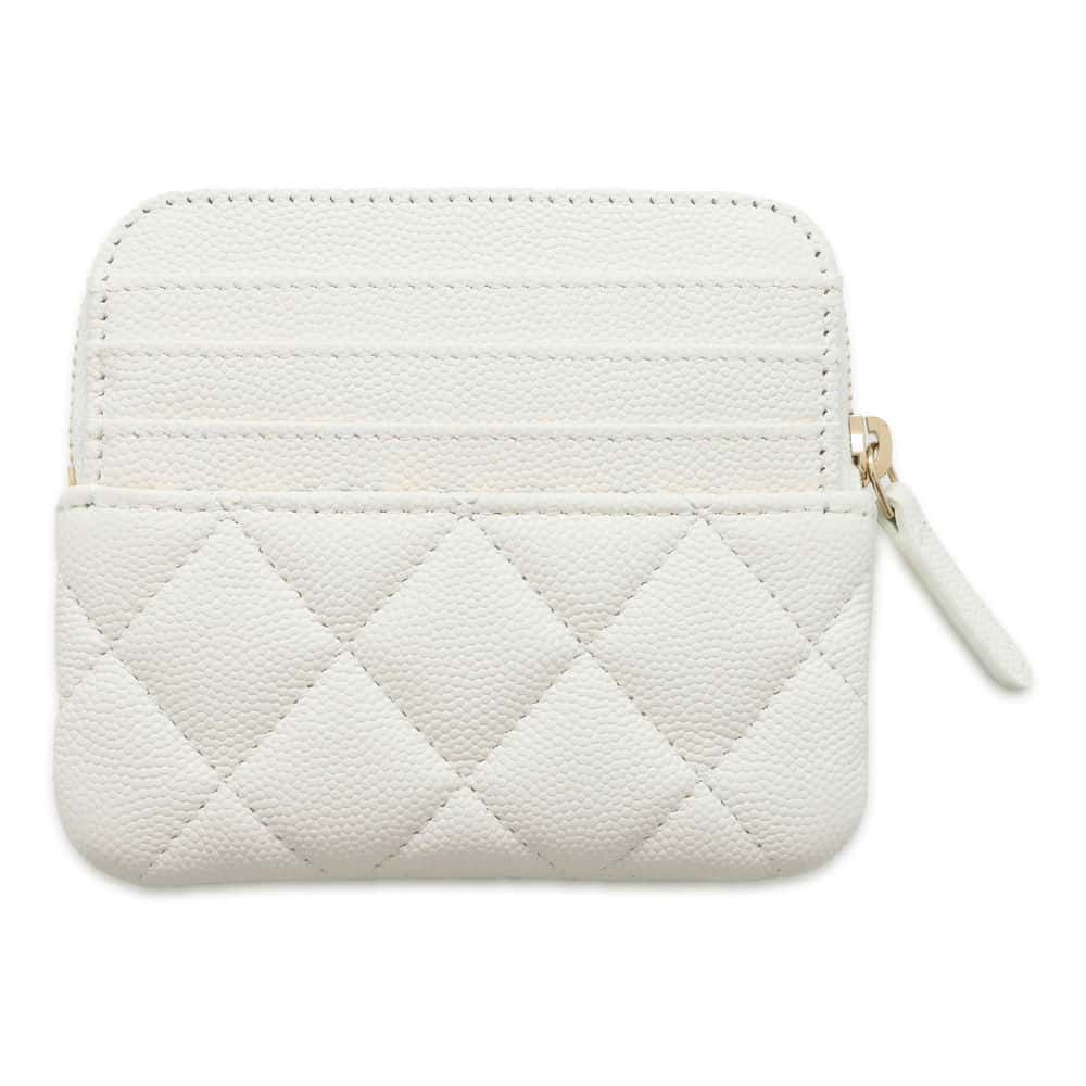 Chanel Matelasse Coin purse White AP3138 Caviar Leather