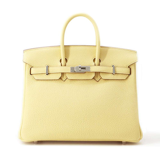 HERMES Birkin Jaune Poussin Togo Leather Size 25