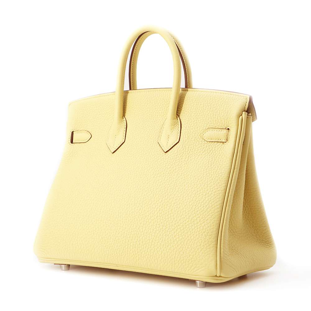 HERMES Birkin Jaune Poussin Togo Leather Size 25