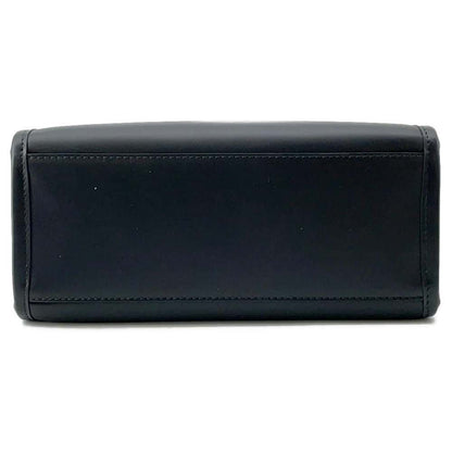 FENDI Sunshine 2WAY Handbag Black 8BH394 Leather Size Small