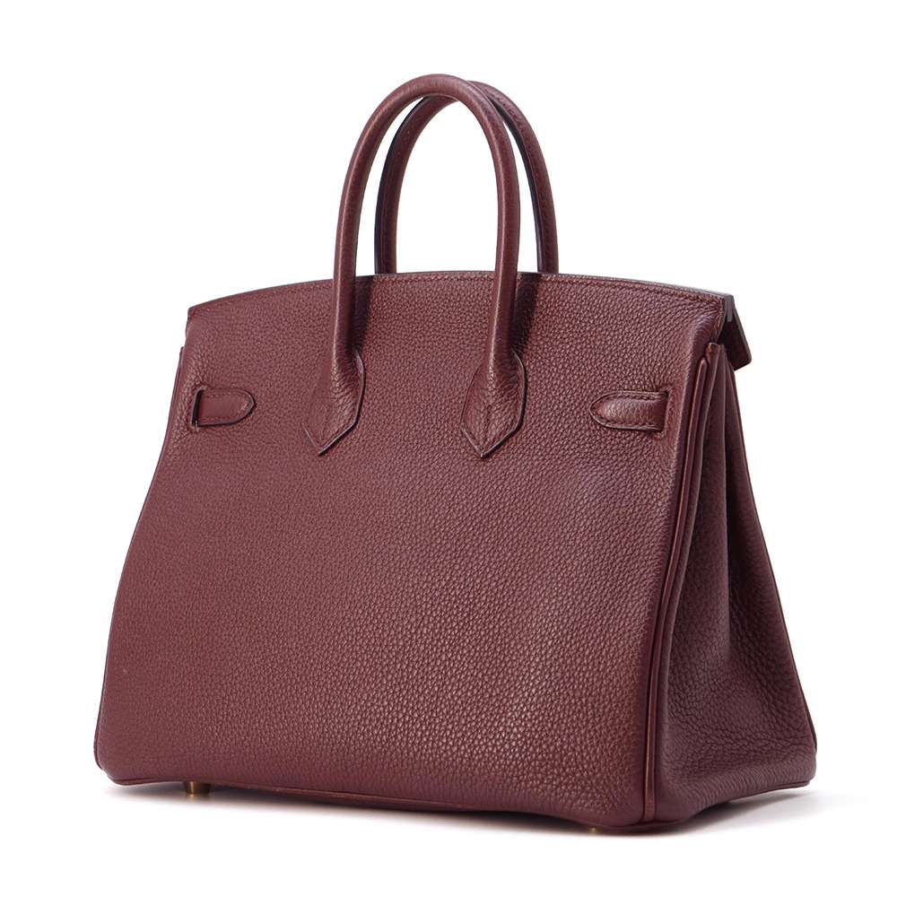 HERMES Birkin Bordeaux Togo Leather Size 25