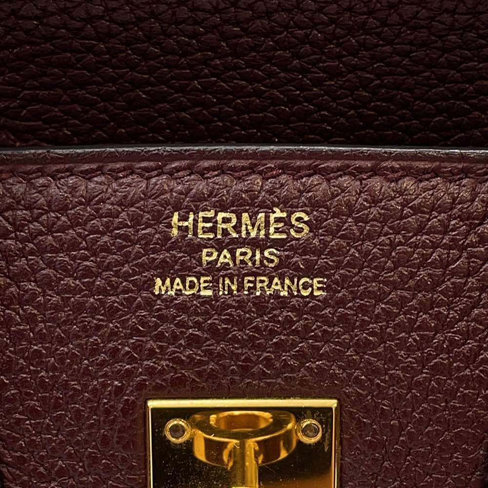 HERMES Birkin Bordeaux Togo Leather Size 25