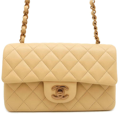 Chanel Mini Matelasse ChainShoulder Bag Beige A69900 Lambskin