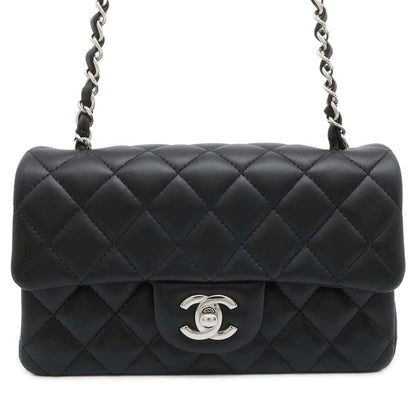 Chanel Mini Matelasse ChainShoulder Bag Black A69900 Lambskin Size Mini