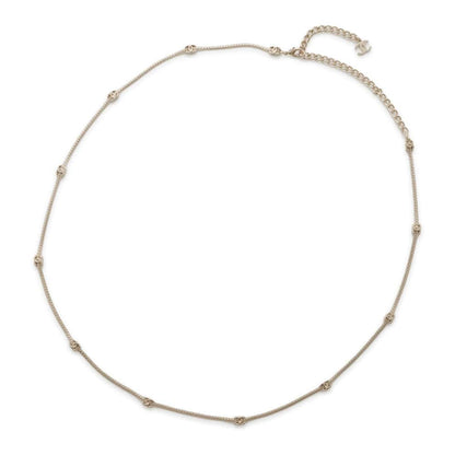 Chanel CC Logo Necklace Champagne Gold Metal