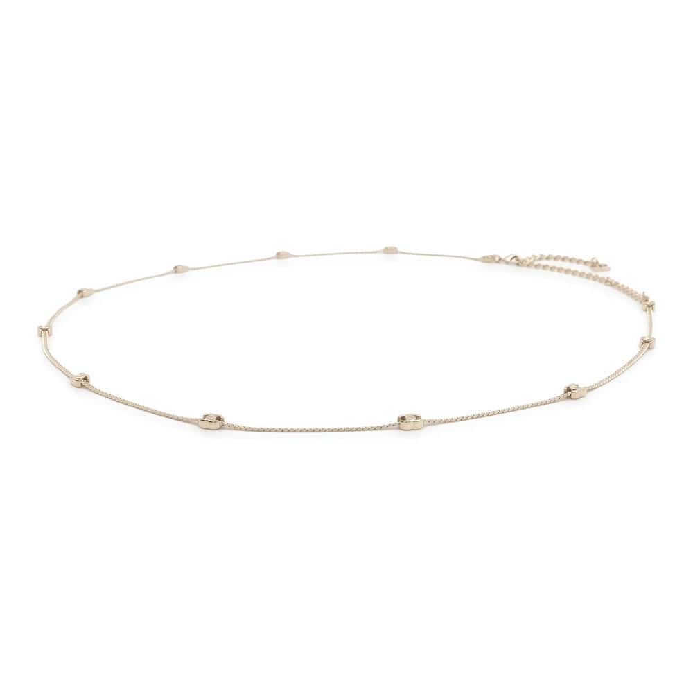 Chanel CC Logo Necklace Champagne Gold Metal