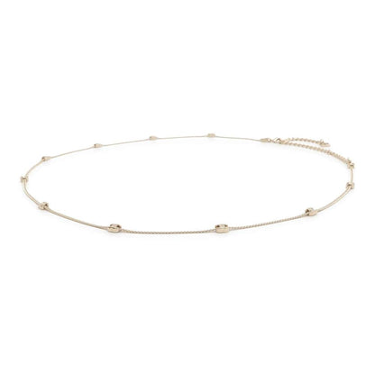 Chanel CC Logo Necklace Champagne Gold Metal