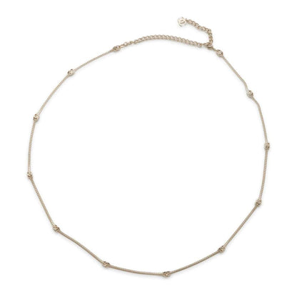 Chanel CC Logo Necklace Champagne Gold Metal