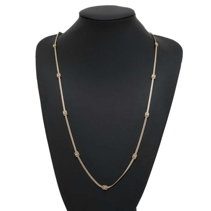 Chanel CC Logo Necklace Champagne Gold Metal