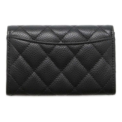 Chanel Matelasse Classic Card Case CC Logo Black AP0214 Caviar Leather