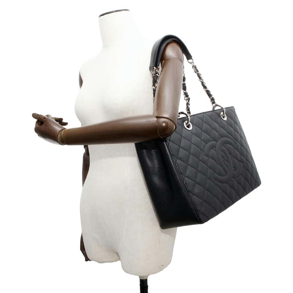Chanel Matelasse GST Chain Tote Black A50995 Caviar Leather