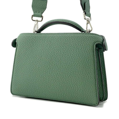 FENDI Peekaboo I.C.U. X-Cross 2WAY Shoulder Bag Green 7VA582 Leather Size Small