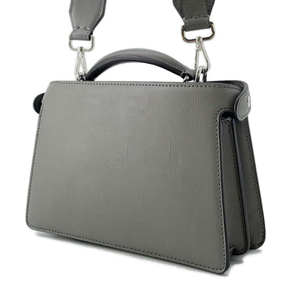 FENDI Peekaboo I.C.U. X-Cross 2WAY Shoulder Bag Gray 7VA582 Leather