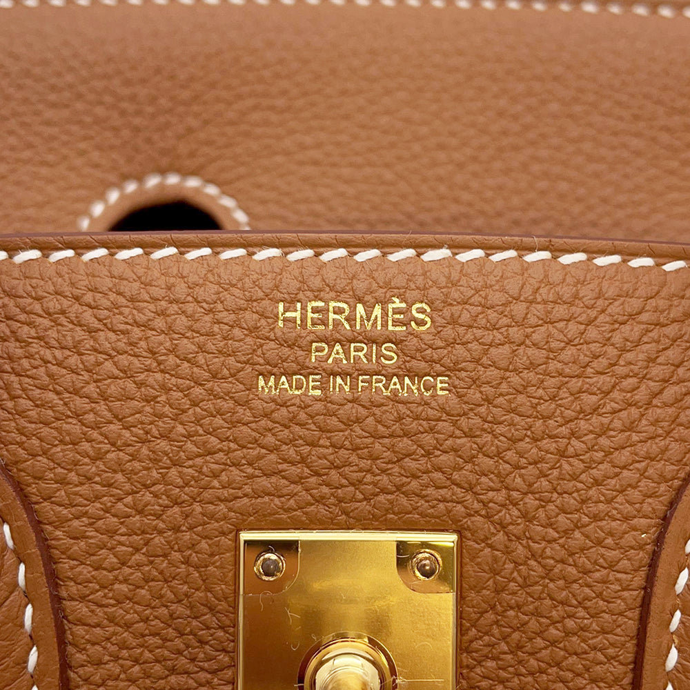 HERMES Birkin Gold Togo Leather Size 25