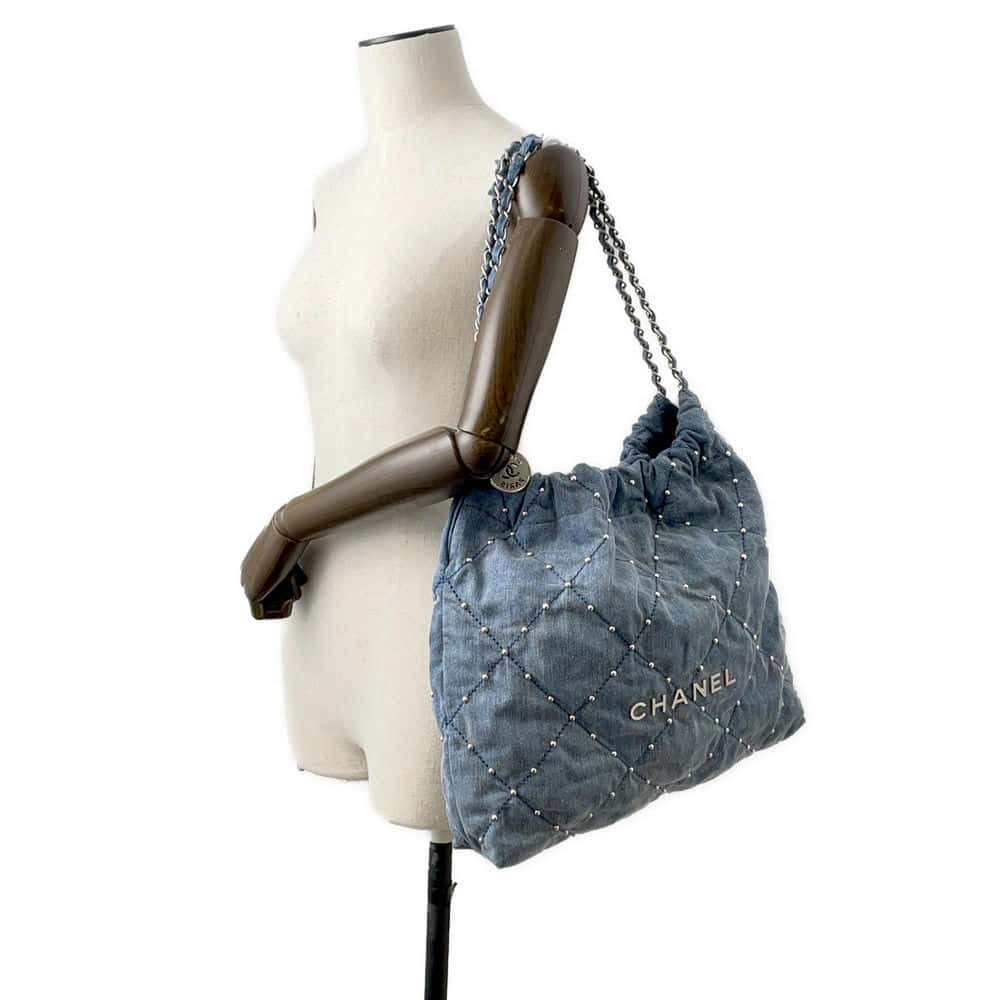 Chanel Chanel 22 Matelasse Blue AS3261 Denim