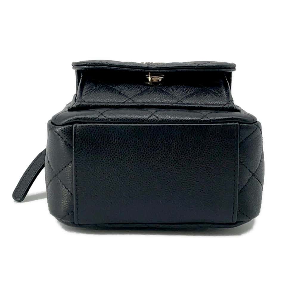 Chanel Matelasse Backpack Black AP3753 Caviar Leather Size Mini