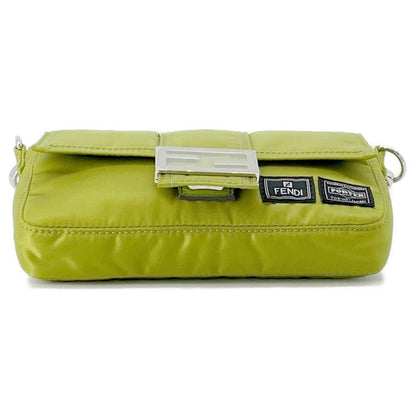 FENDI PORTER 25th Anniversary Collaboration Bucket Phone Case 3way Crossbody Bag Light Green 7AS138 Nylon Leather Size Mini
