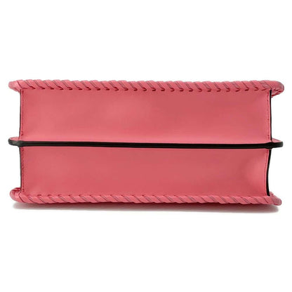 FENDI Peekaboo ISeeU Braided Pink 8BN327 Leather Size Small