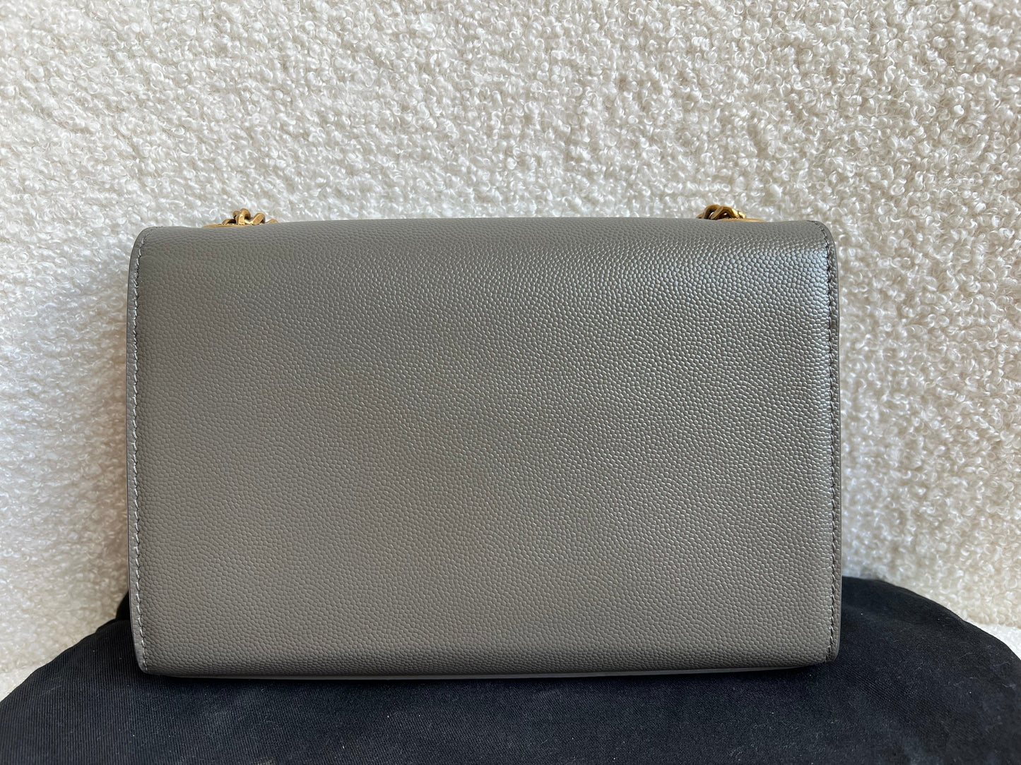 Yves Saint Laurent (YSL) Grey Small Kate with Gold Hardware